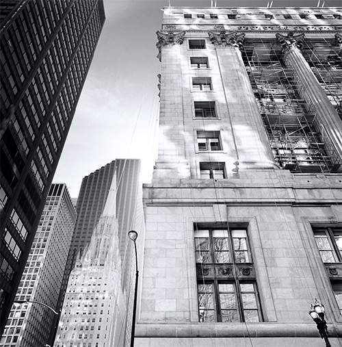 City Hall black and white photo