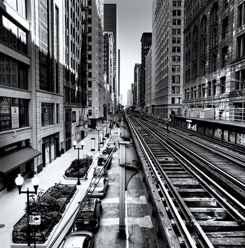 Jewelers Row black and white photo