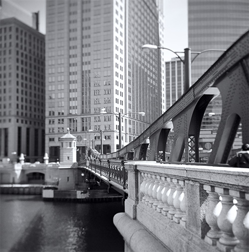 Orleans St. Bridge No.1 black and white photo