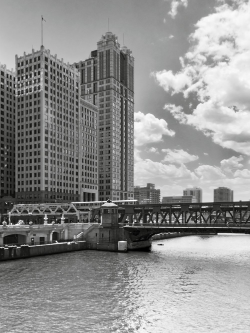 Wells Bridge black and white photo